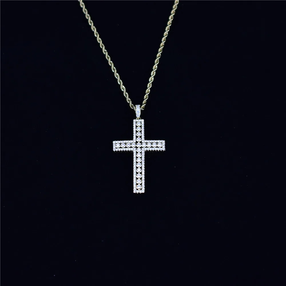 Кулон в виде креста из меди золотого и серебряного цвета | Украшения аксессуары