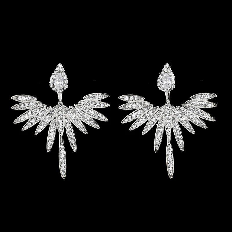 

Emmaya New Arrival Noble Butterflies Appearance Earring Three Color Choice For Female Elegant Zirconia Ornament Fancy Gift