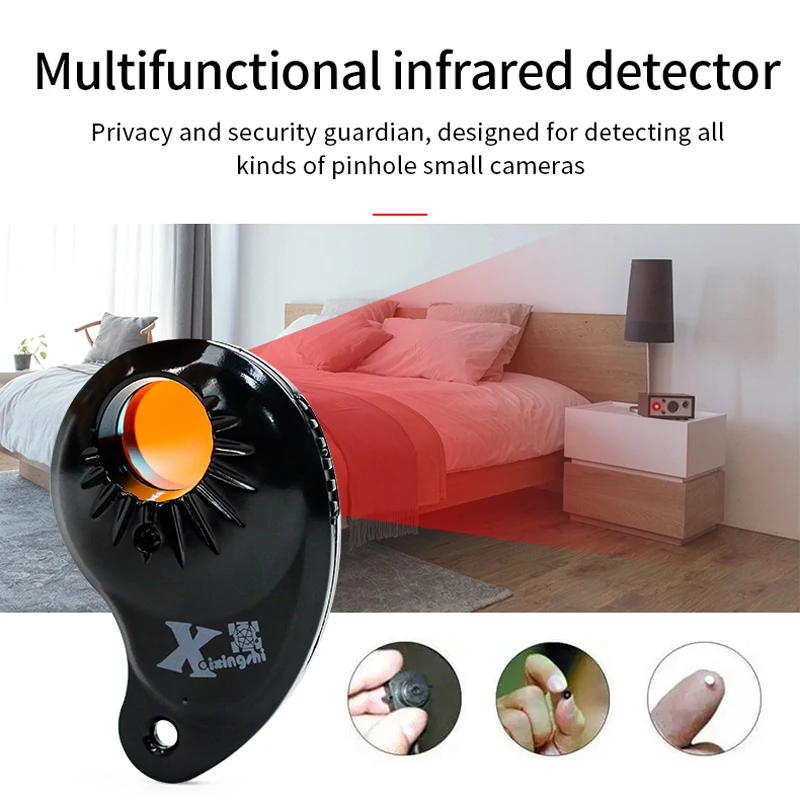 

Ymesy Portable Anti-Spy Hidden Camera Laser Detector Spy Camera Finder Anti Theft Alarm Personal Security Alarm Motion Detector