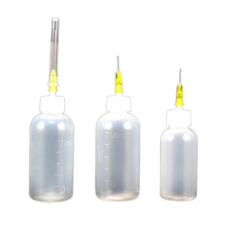 

2022NEW 50ml Flux Bottle Empty Hand Soldering Liquid Plastic Rosin Alcohol for Dispenser Solder Paste Needles Welding Repair