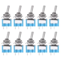 10pcs mts 101 2 pin spst switch on off 2 position 6a 250v ac mini toggle switches 33138mm mayitr electrical supplies