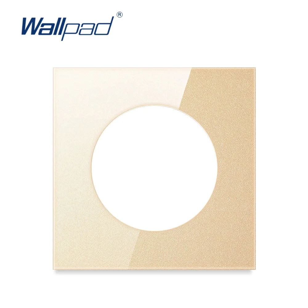 Wallpad одиночное закаленное стекло панель только 86*86 мм белый и черный круглый круг