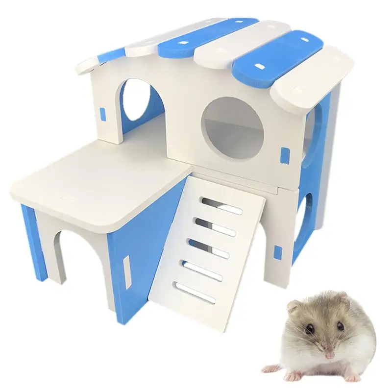 

New Plastic Hamster House Creative Double Layer Hamsters Chinchillas Exercise Hideout House Funny Small Animal Cage Toy Supplies