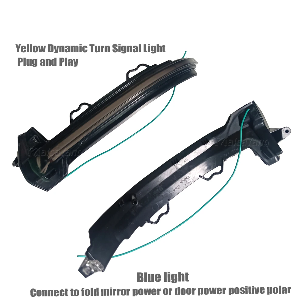 2x Светодиодный индикатор бокового крыла для зеркала заднего вида поворотный