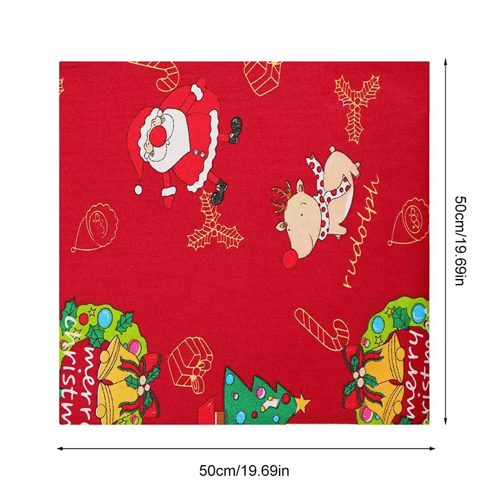 

4PCS Christmas Cotton Fabric Printed Cloth DIY Clothes Quilts Patchwork Handmade Wallet Craft Tool Sewing Accessories