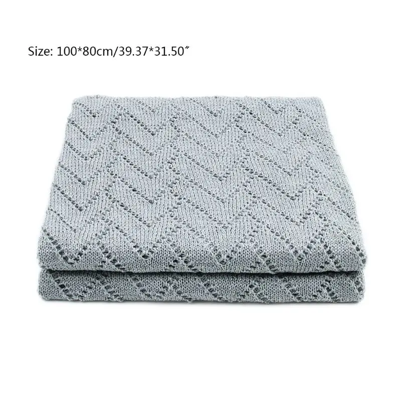 

100x80cm Newborn Baby Soft Cellular Blanket Pram Cot Moses Basket Crib Wrap Prop