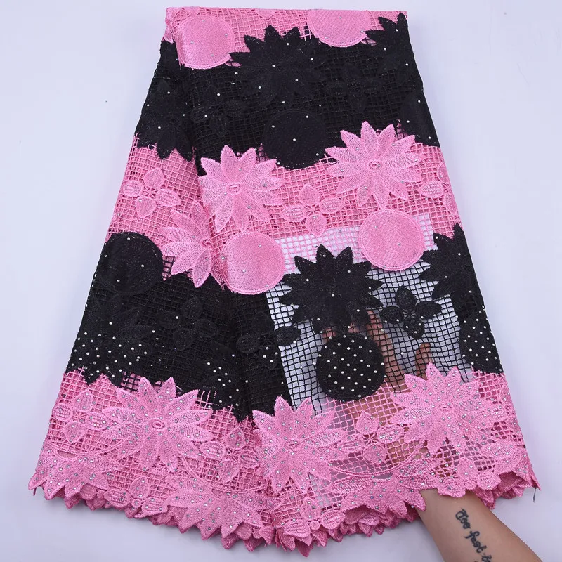 Желтая африканская Ткань кружево 2020 Высокое качество сетка гипюр кружевная