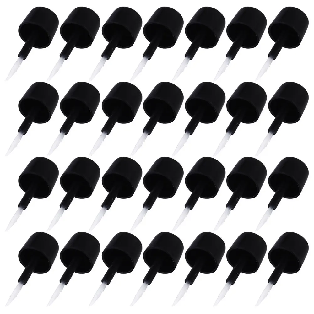 

200Pcs Nail Brush Disposable Nail Polish Brush for UseBlack White)