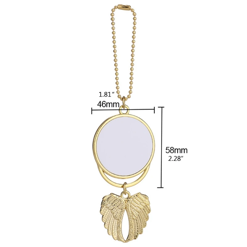 

Sublimation Blanks Double-sided Printing Angel Wing Car Hanger Pendant Ornament for Auto Interior Decoration
