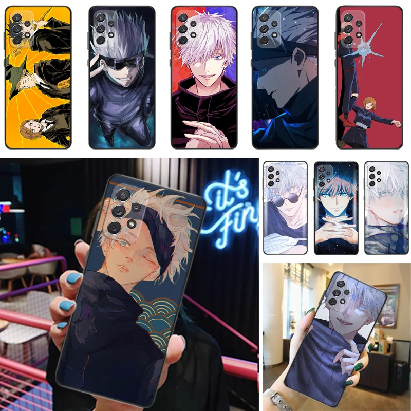 

Jujutsu Kaisen Satoru Gojo Fushiguro Megumi Sukuna Yuji Itadori Phone Case For Samsung Galaxy A52 A72 4G 5G Back Cover Cases
