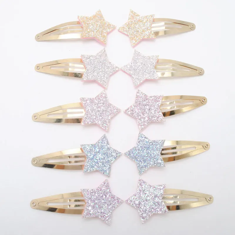 Mix Hairclips 10 шт./лот, маленький размер, заколки для девочек, блестящее сердце, подарок на день рождения, аксессуары для маленьких девочек, детский зажим для волос для детей - Цвет: Mix Hairclips