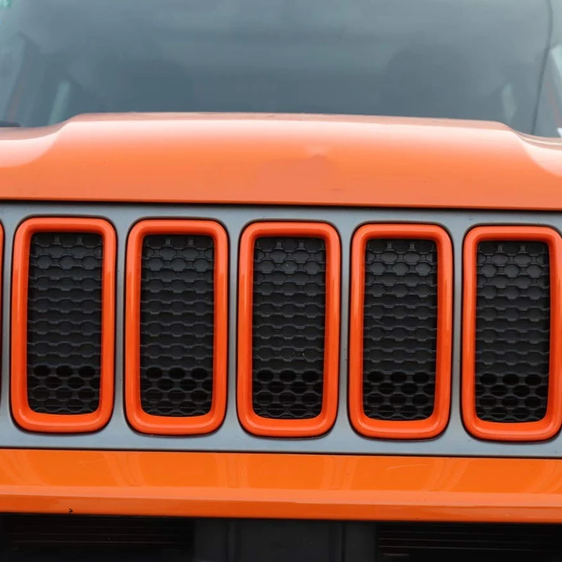 Передняя сетчатая решетка гриль Вставки отделка сетка вставка защита для Jeep Renegade