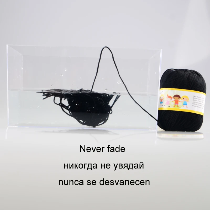 TPRPYN 50 г = 1 шт. хлопчатобумажная шелковая шерстяная пряжа для вязания lana