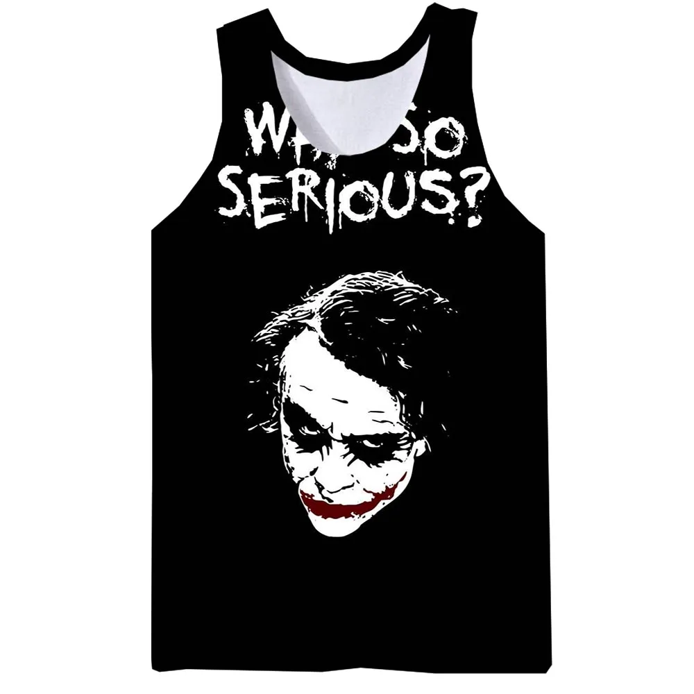 Мужская Черная майка без рукавов с 3D-принтом | одежда