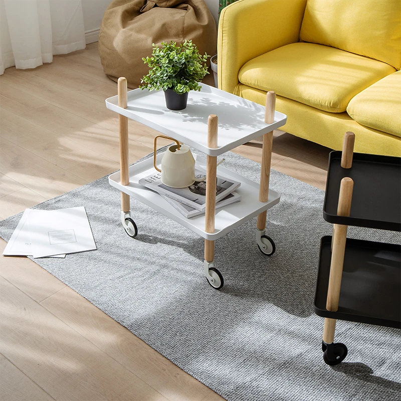 Скандинавская тележка для отеля домашняя многофункциональная из массива дерева