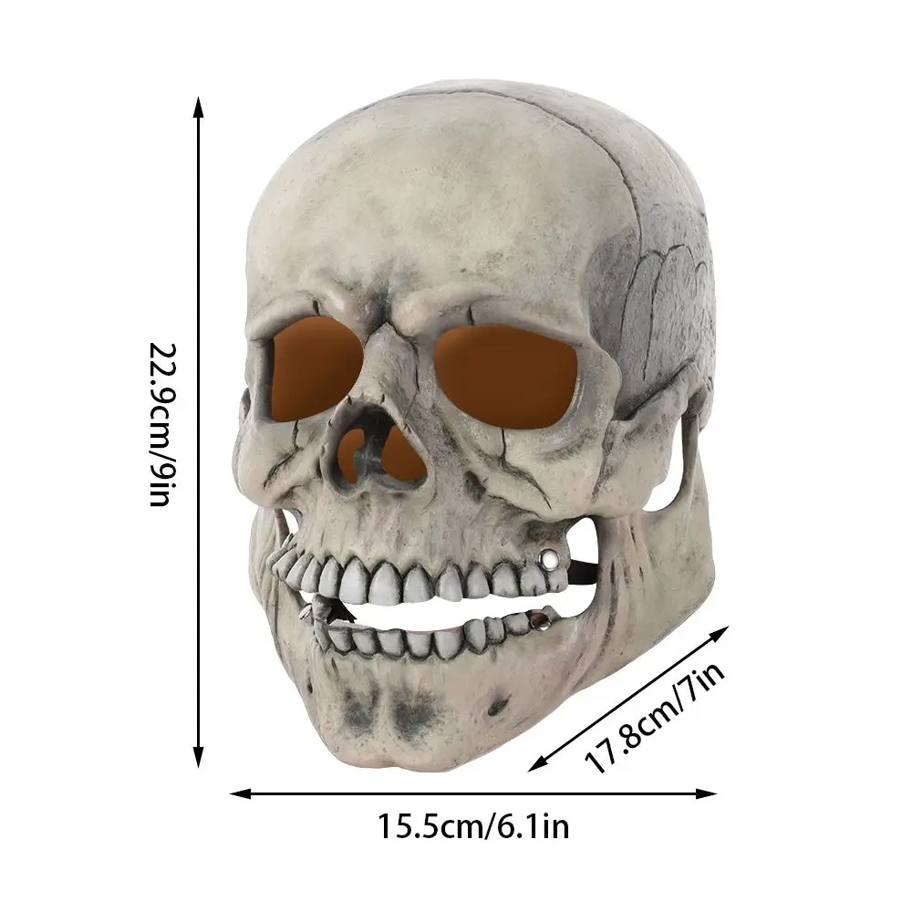 1 шт. новая жуткая маска на голову с черепом Хэллоуин подвижными челюстями для