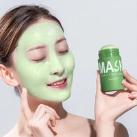 girl green tea solid mask deep cleaning mud mask stick oil control anti acne eggplant masks purifying clay stick mask skin care