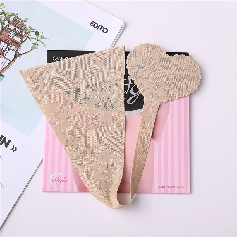 Женские сексуальные трусики невидимое C string Нижнее белье в форме сердца Figi Damskie