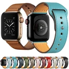 Ремешок из искусственной кожи для Apple watch band 44 мм 40 мм 42 мм 38 мм, аксессуары для смарт-часов, браслет для iWatch 3 4 5 6 se