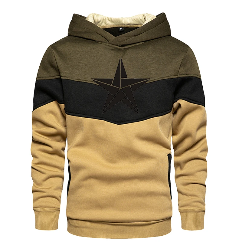 

Men's three-way Hooded Sweatshirt Hoodie casual loose cotton warm Street clothing men's fashion autumn and winter