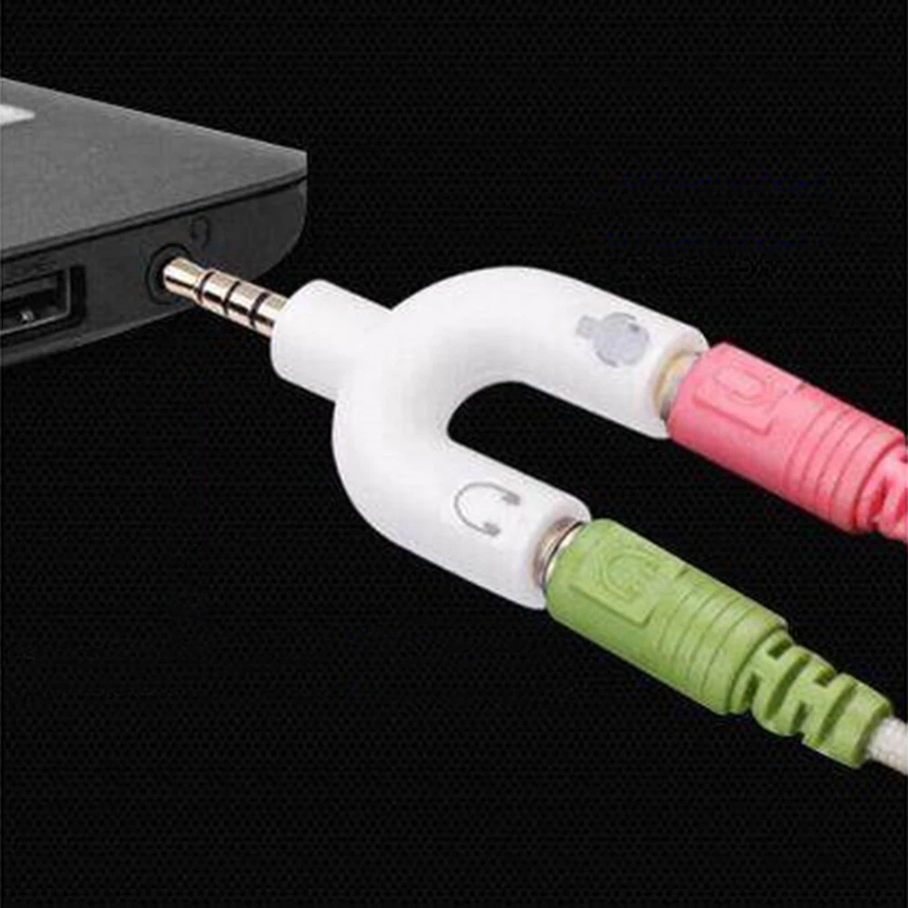 Новинка 3 5 мм U образный аудио адаптер для ноутбука стереопроигрыватель разъем