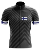 finland black cycling jersey unisex short sleeve cycling jersey clothing apparel quick dry moisture wicking cycling sports