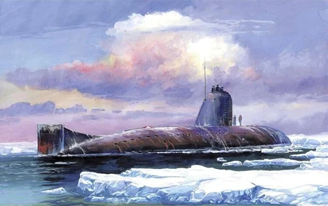 Картина на холсте с ядерной подводной лодкой, военное оружие, плакаты и принты, настенные картины для гостиной, домашний декор, квадраты, без рамки