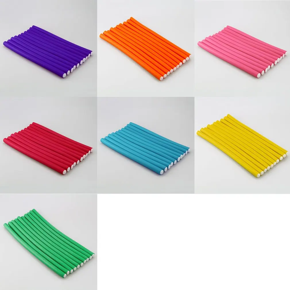 

10pcs/Lot Curler Makers Soft Foam Bendy Curls DIY Styling Hair Rollers Tool 1.4/1.2cm Hair Curler