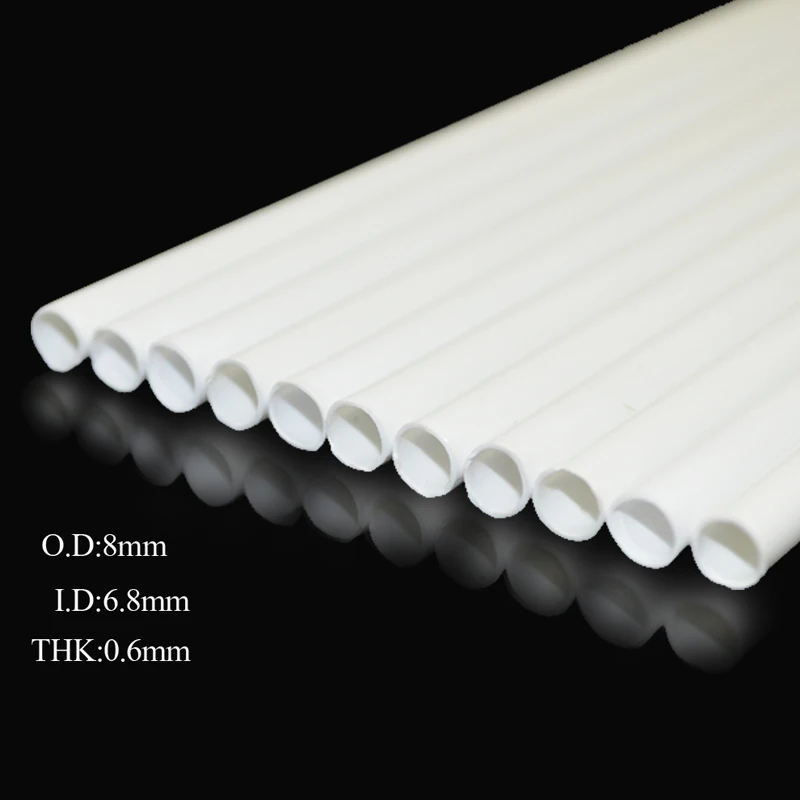 8mm 100 шт диаметр 2-10 мм ABS пластиковые круглые трубы модель изготовления декорации архитектурные конструкции модели декорации - Цвет: 8mm