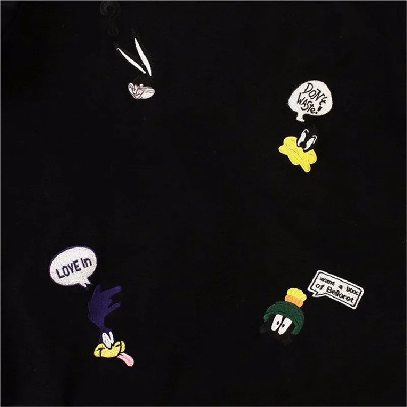 Женская летняя свободная футболка с коротким рукавом и вышивкой в Корейском