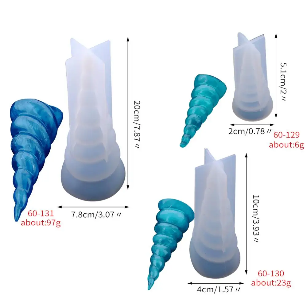 Силиконовая эпоксидная форма в виде рога единорога украшение 3D для рукоделия
