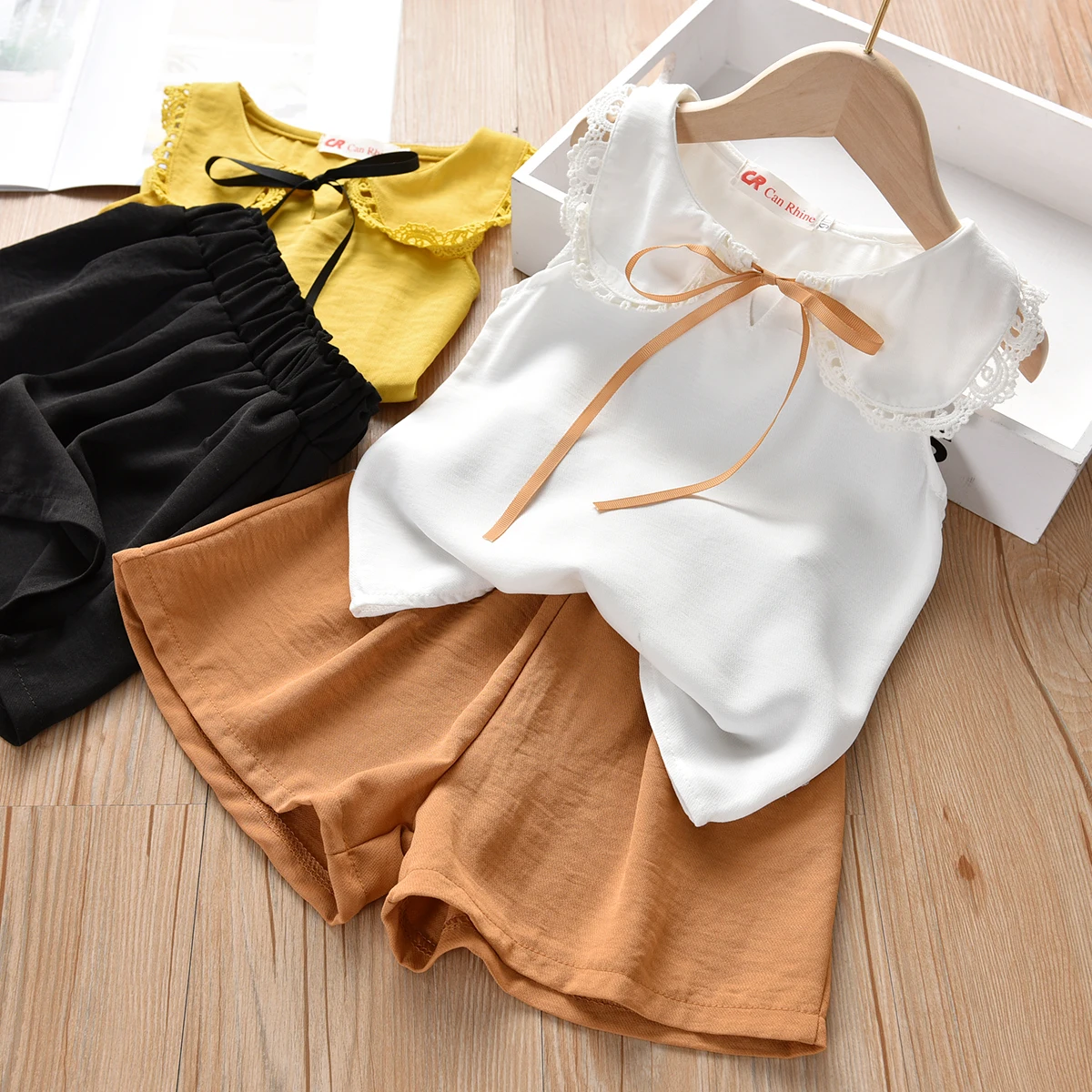 Летняя одежда для девочек костюм новинка 2019 детское модное платье шифоновая