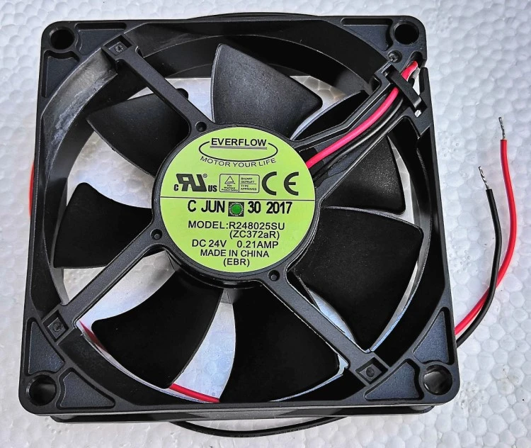 R248025su Новый Everflow 8025 8 см вентилятор гидравлический 2-проводной 80X25mm DC 24V 0.21a Вентилятор охлаждения сервера