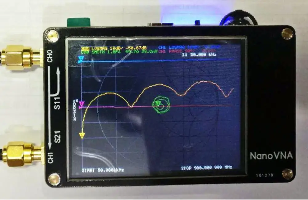 Новый 2 8 дюймовый ЖК дисплей NanoVNA ВЧ ОВЧ UHF UV Векторный анализатор цепей антенна +