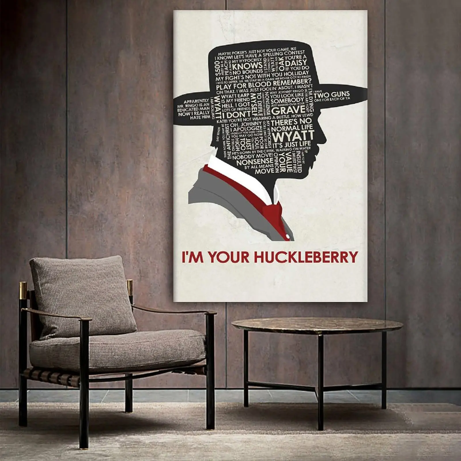 

Доктор Холлидей. Рисунок «I'm Your Huckleberry» на холсте, настенное искусство для гостиной, домашний декор, подарок для мальчика