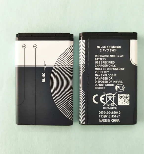 АЗК 1020 мА/ч Батарея для Nokia 2610 2600 2300 6230 6630 n70 n71 BL5C BL-5C BL 5C Перезаряжаемые аксессуары