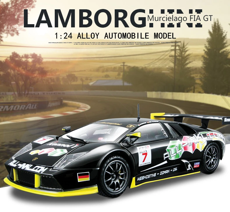 Модель гоночного автомобиля Bburago 1:24 Lamborghini летучая мышь фиагт из сплава имитация