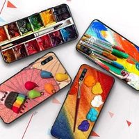 color paint box phone case for samsung galaxy a51 30s a71 silicone cover for a21s a70 10 a30 capa