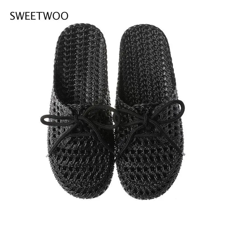 

Summer women's sandals non-slip sandals and slippers Baotou hollow hole shoes home indoor and outdoor drag lazy beach sandals an