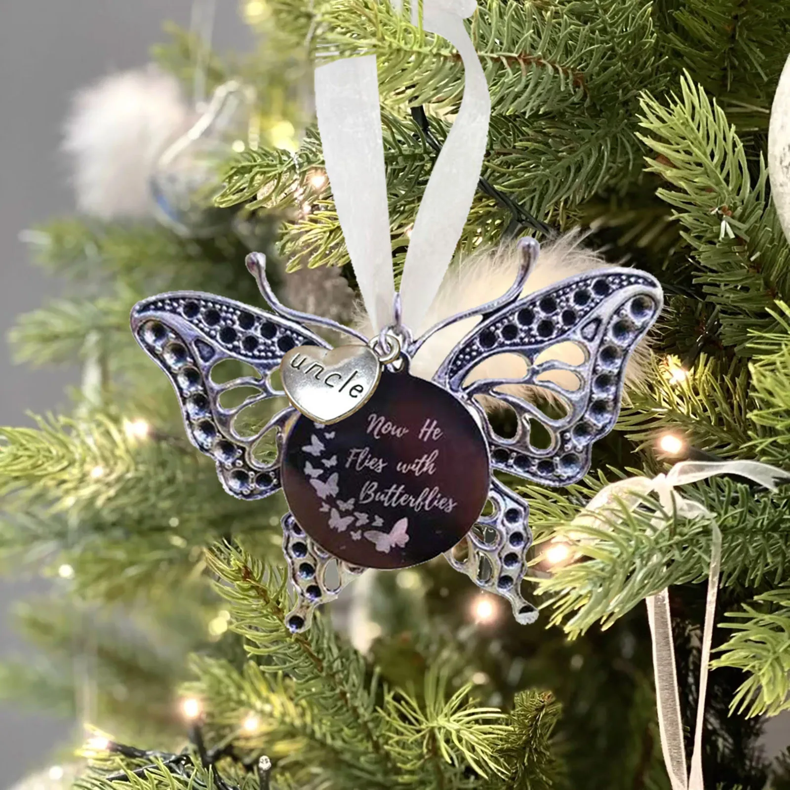 Подвесные Украшения для новогодней елки Xmass украшения с бабочками | Дом и сад