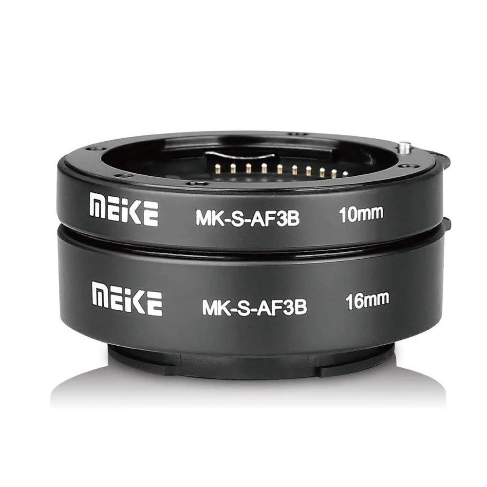 Meike Auto Focus Macro Extension Tube Ring for Sony E-Mount /for M4/3 Mount A6300 A6000 A7 A7II A7III NEX-7 NEX-6 NEX-5 GH5 GH4 |