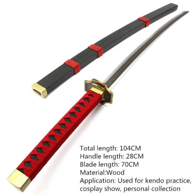 

Anime Shaman King Yoh Asakura Cosplay Wooden Sword Props Weapons Spring Rain Sword Halloween Party Props