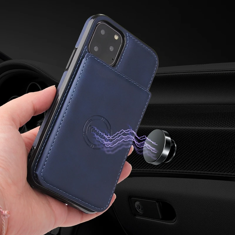 Магнитный чехол из искусственной кожи для телефона iPhone 12 Mini 11 Pro Max SE 2020 6 6s 7 8 Plus с