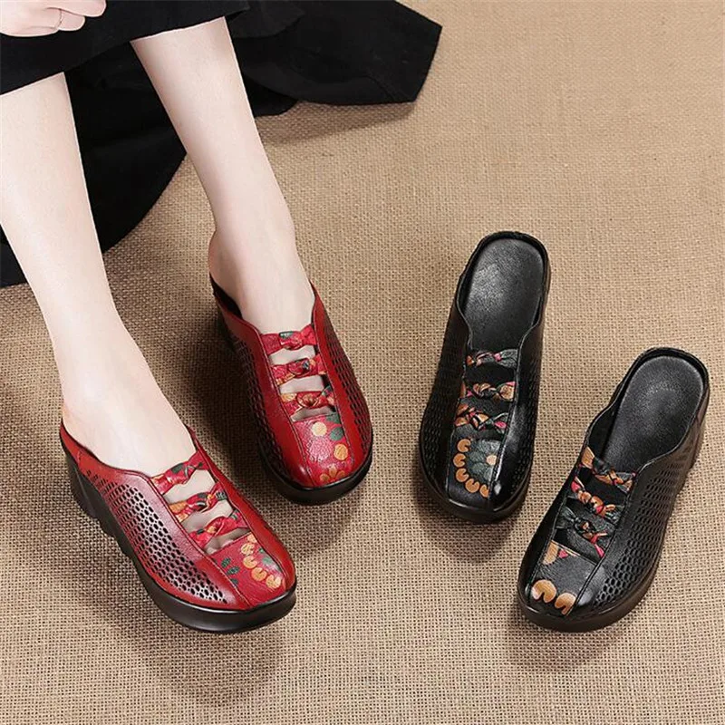 Новинка 2022 открытая обувь в этническом стиле женские тапочки сандалии из