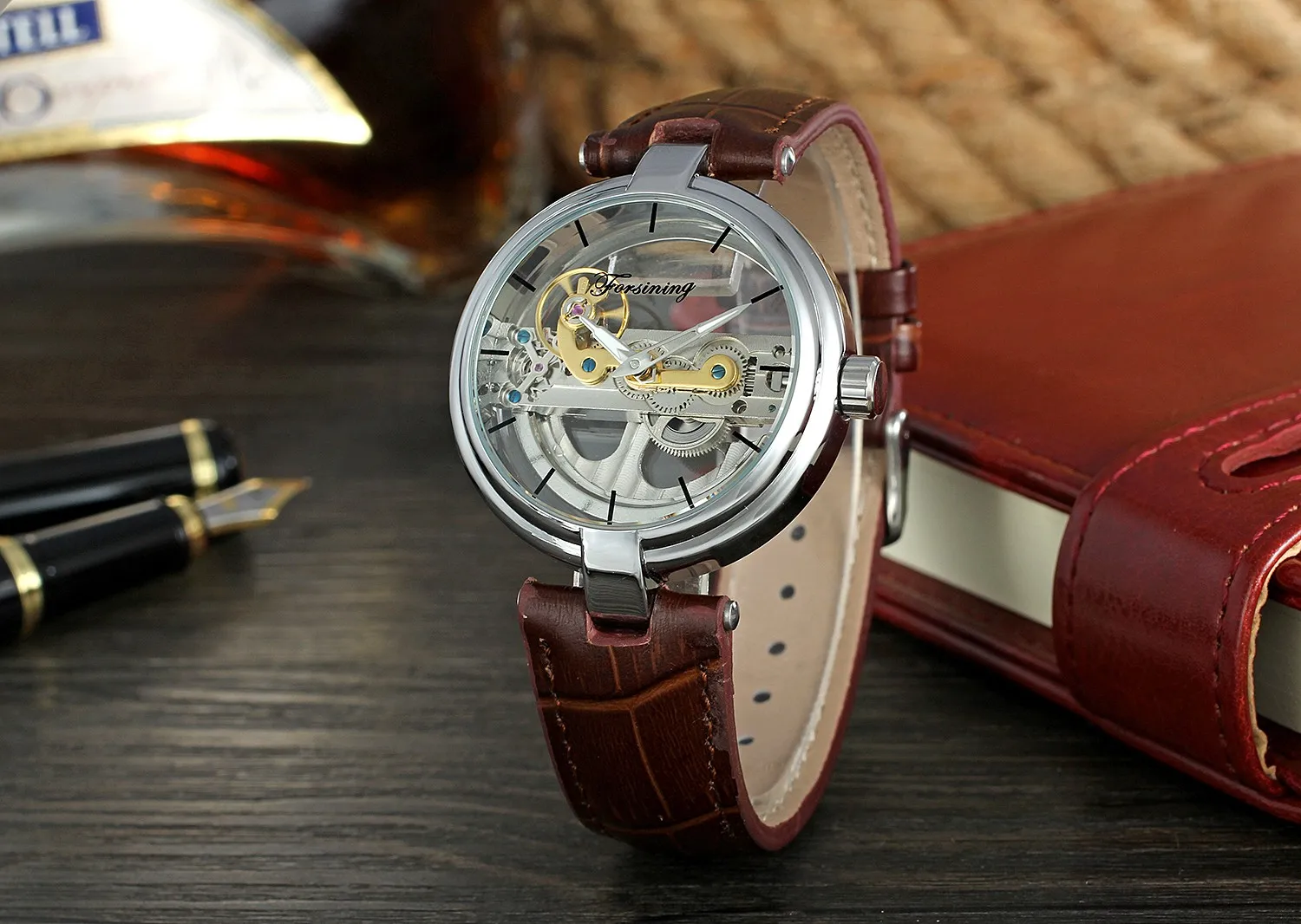 Ультратонкие серебряные автоматические механические мужские часы Tourbillon из натуральной кожи ремешок прозрачный циферблат спортивные часы мужские Relojes