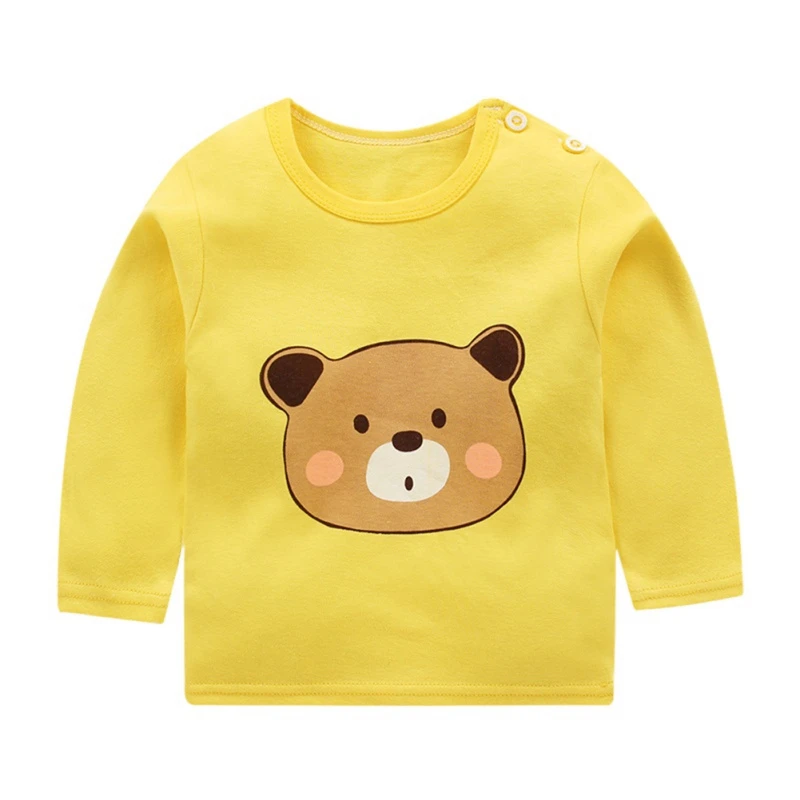 Autumn Winter Kids Sweatshirt Tops New Pullover Tee Long Sleeve T-shirt Baby Boys Girls Clothes