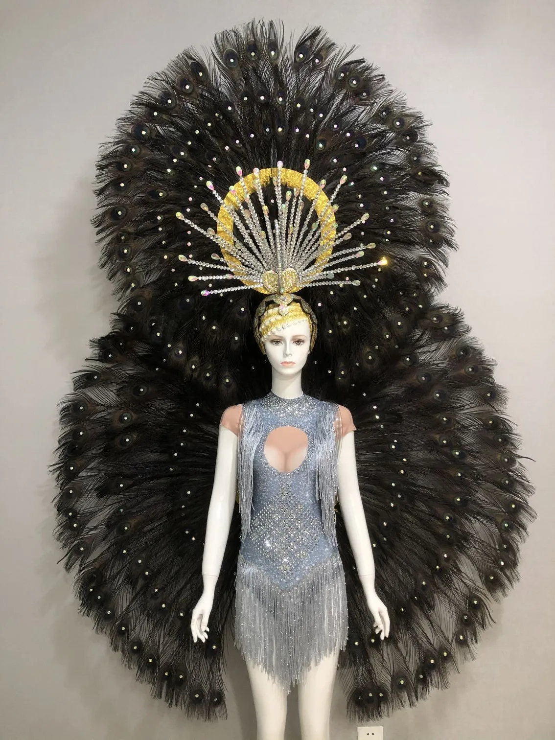 Аксессуары латинские танцы Самба модные изысканные головные уборы Перья