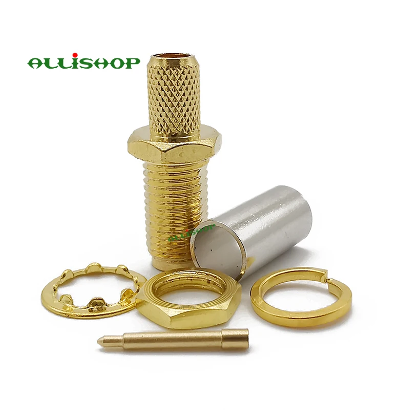 Коннектор RP SMA мама коннектор для обжима кабеля RG58 RG142 LMR195 RG400 прямой