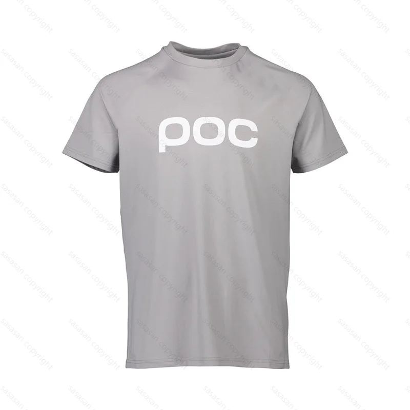 

New POC Short-Sleeved Mountain Bike Quick-Drying Jersey DH Motorcycle Wear-Resistant Downhill Running Casual Wear