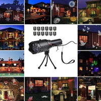 led flashlight high power torch christmas projection lamp 12 pattern projection lamp usb rechargeable flashlight for festival